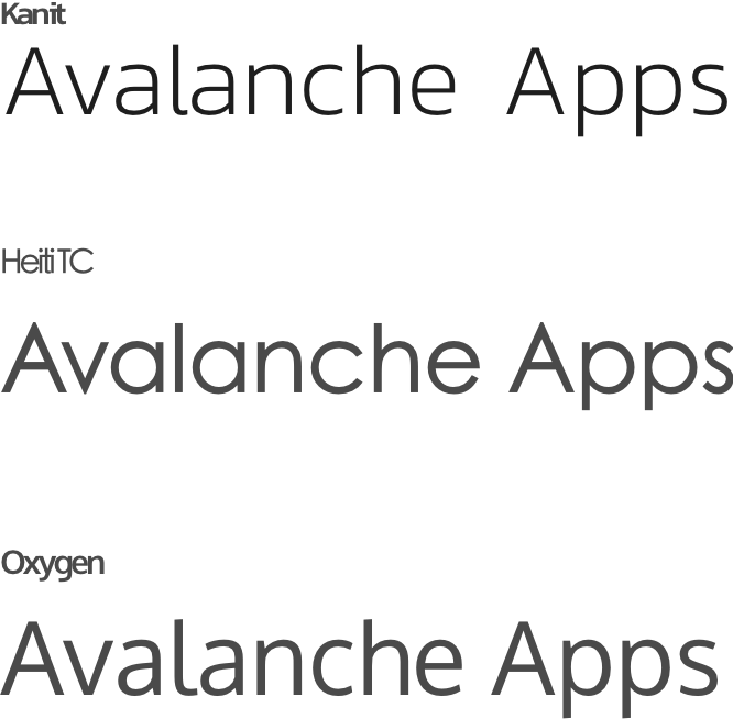 rough concepts for the avalanche apps wordmark